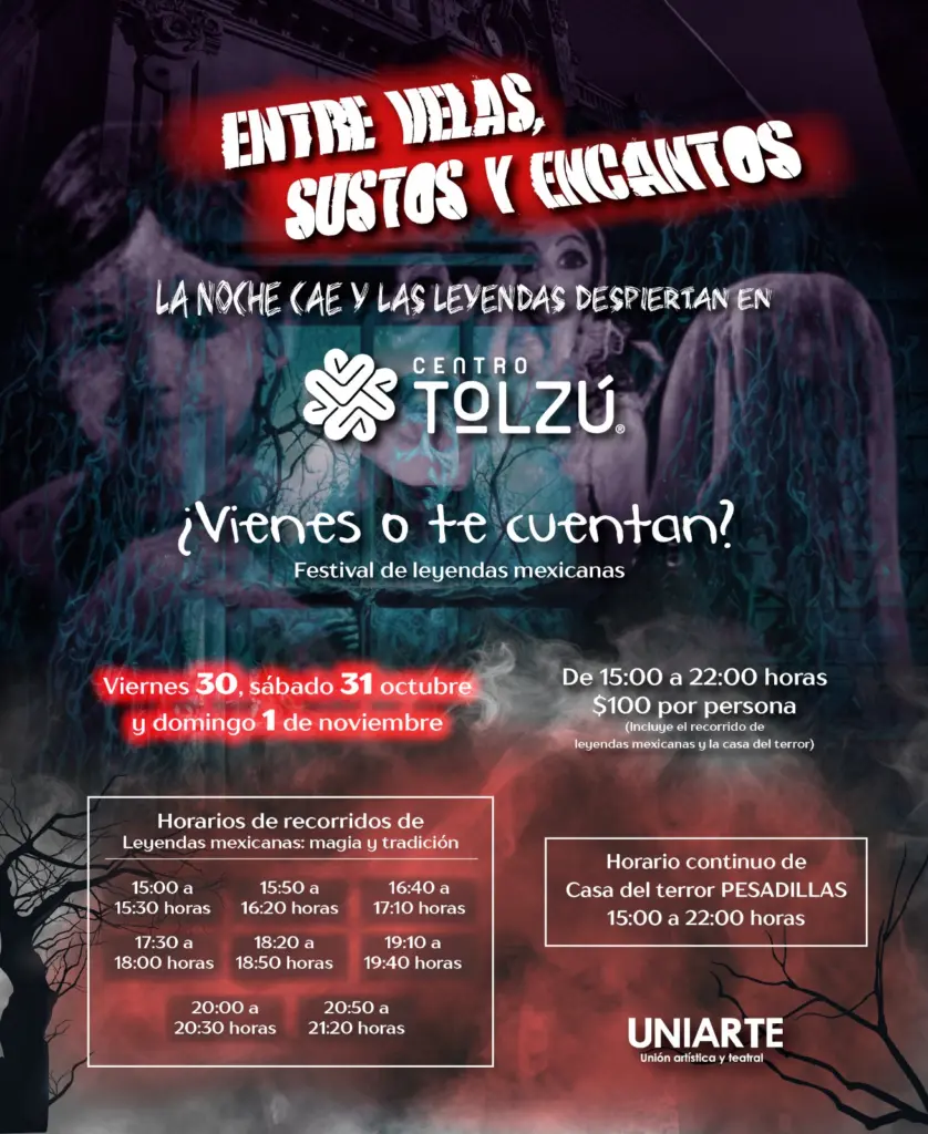 Invitación de Centro Tolzú: Entre velas, sustos y encantos